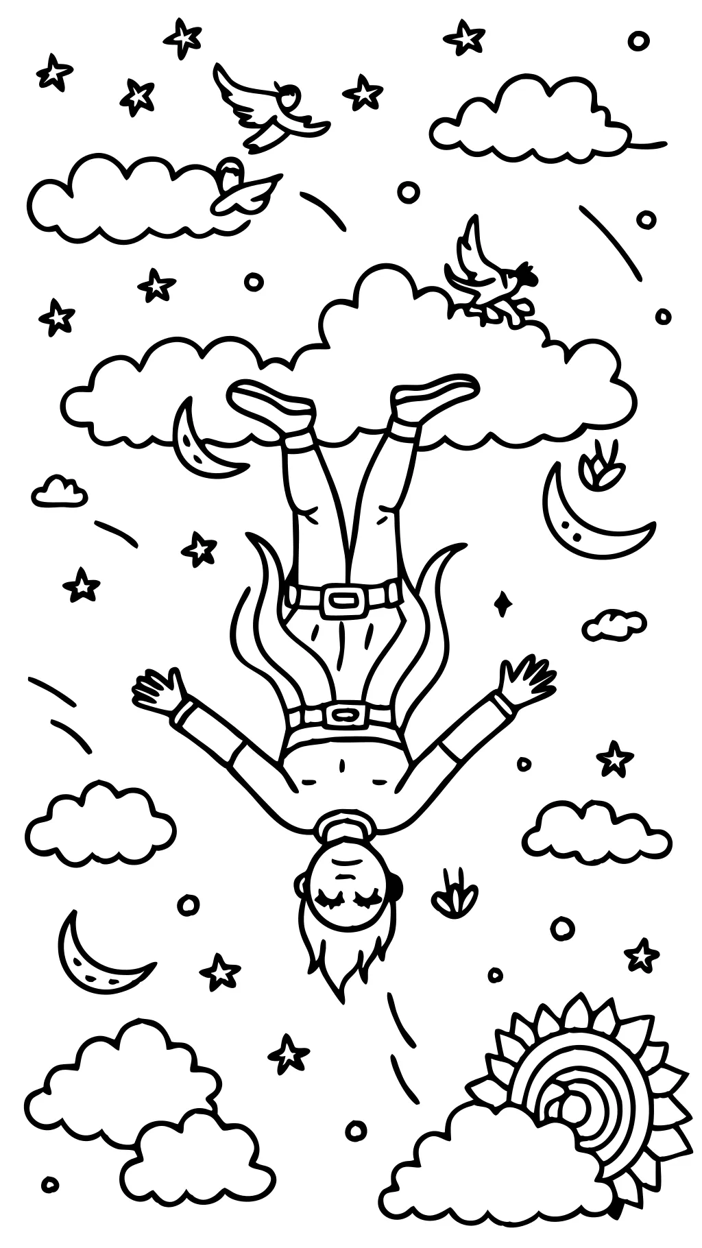 free fall adult coloring pages